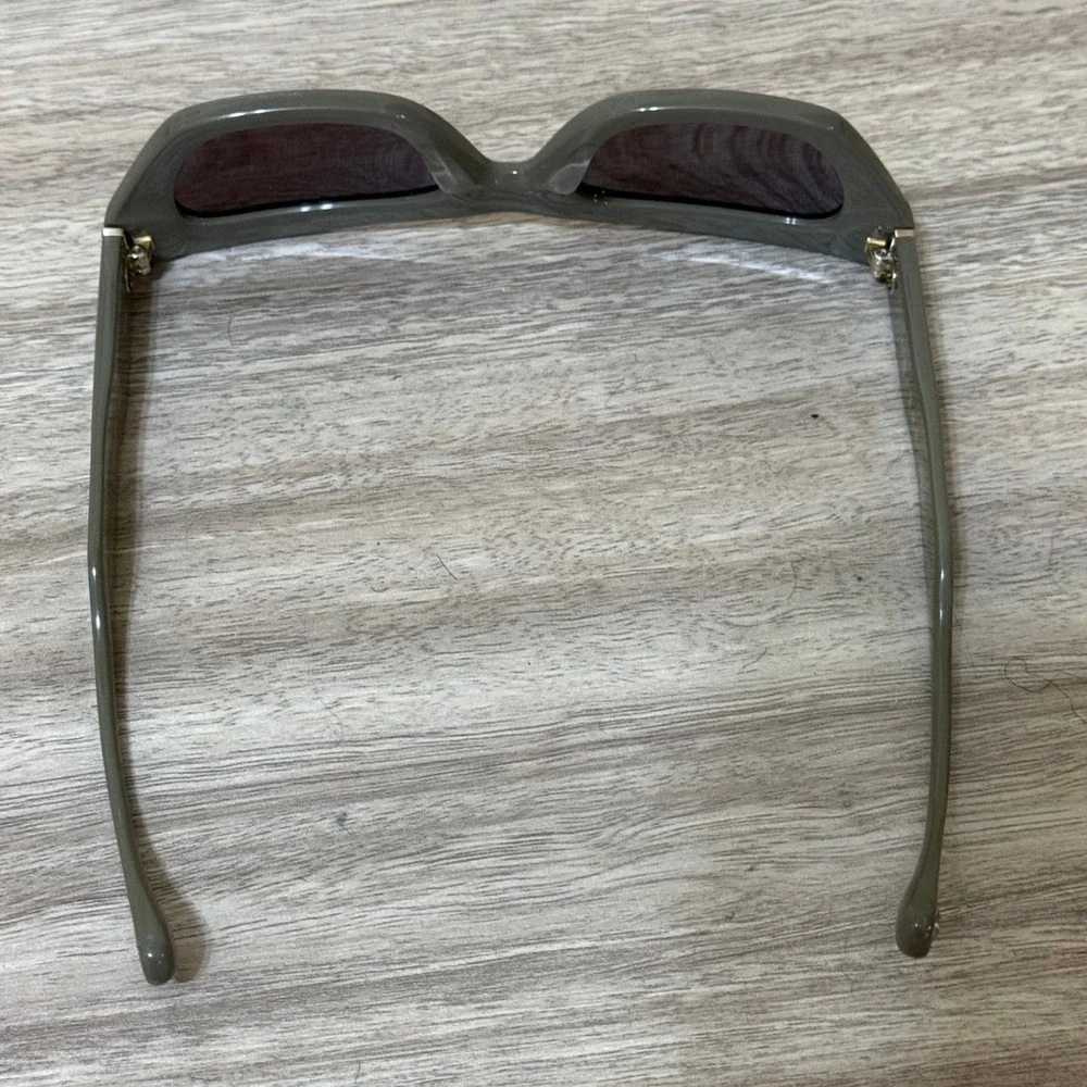 Claire Rose x Apercu Women Sunglasses Rio First Edition Grey Olive Cat Eye Chic - Picture 6 of 8